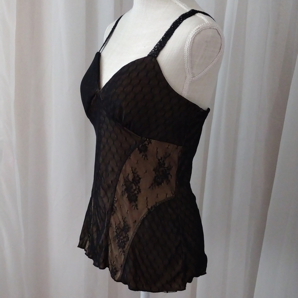 VTG 90s Glam Babydoll Top. Size L - Picture 4 of 12